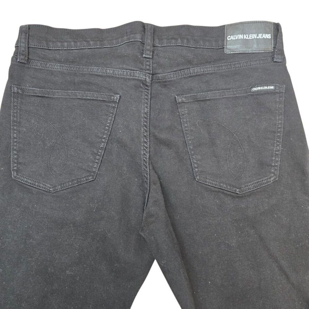 Calvin Klein Droit Straight Fit Black Classic Denim Jeans Mens 34X30 - Picture 3 of 9